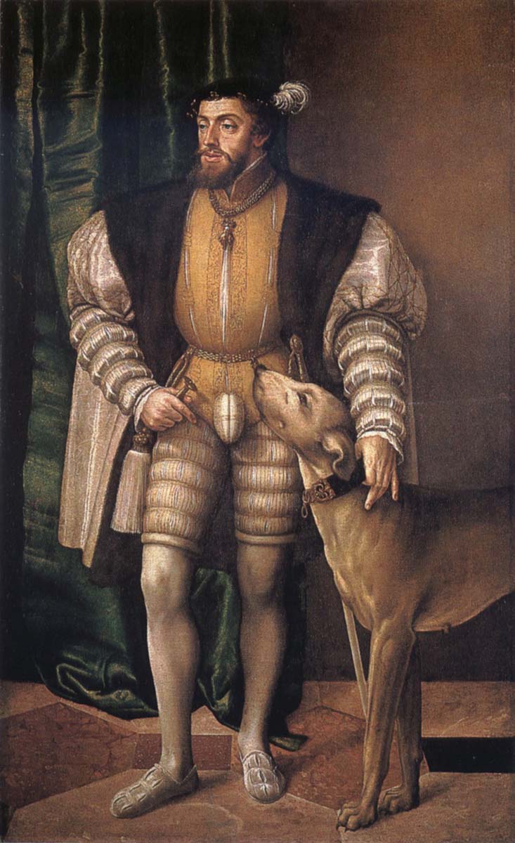 Emperor  Charles V with his Ulm mastiff